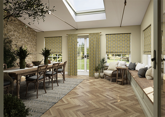 Scandi Birds, Mustard - Roman Blind - Image 7